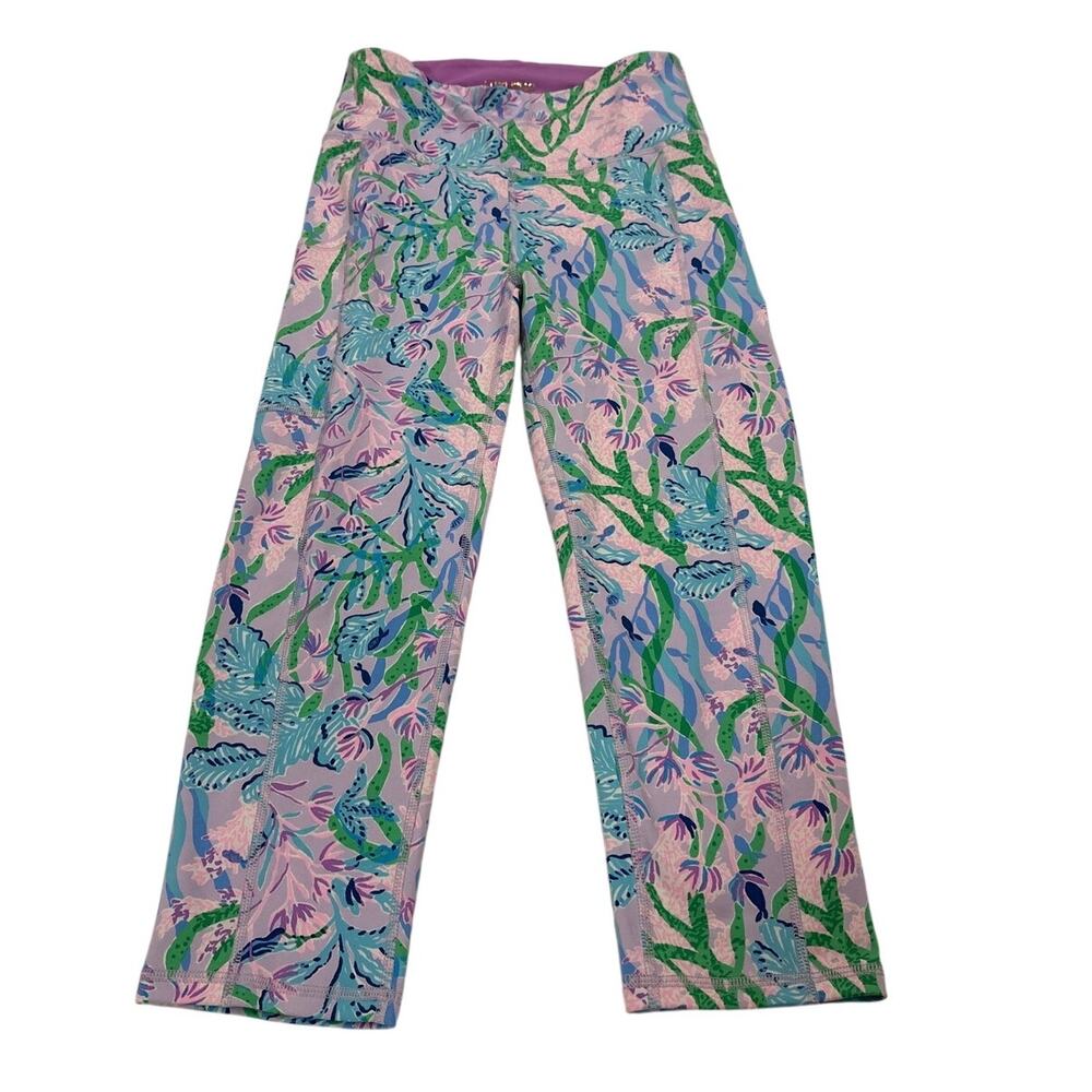 Lilly Pulitzer Luxletic Women's Small Floral Leggings Gym Yoga Outdoors Comfy